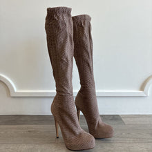 Load image into Gallery viewer, NWT Snakeskin Knee High Boots