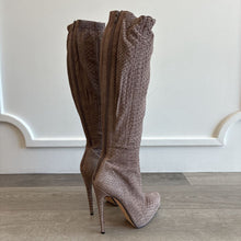 Load image into Gallery viewer, NWT Snakeskin Knee High Boots