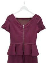 Load image into Gallery viewer, Bateau Neckline Peplum Dress