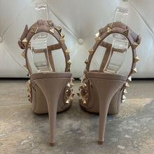 Load image into Gallery viewer, Patent Nappa Rockstud Ankle Strap 100mm Pumps