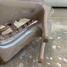 Load image into Gallery viewer, Patent Nappa Rockstud Ankle Strap 100mm Pumps