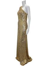 Load image into Gallery viewer, NWT Sequined One Shoulder Trumpet Gown