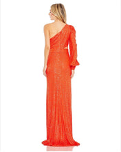 Load image into Gallery viewer, NWT Orange Long Sequin Dress