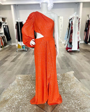 Load image into Gallery viewer, NWT Orange Long Sequin Dress