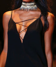 Load image into Gallery viewer, SS2013 Runway Leather Lace Trim Open Back Mini Dress