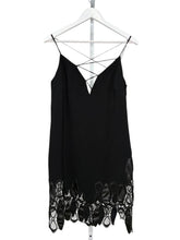 Load image into Gallery viewer, SS2013 Runway Leather Lace Trim Open Back Mini Dress