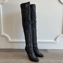Load image into Gallery viewer, Leather Braided Over the Knee Boots
