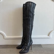 Load image into Gallery viewer, Leather Braided Over the Knee Boots