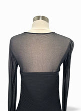 Load image into Gallery viewer, Long Sleeve Top w/ Mesh Bodice & Side Zipper