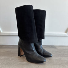 Load image into Gallery viewer, Lucinda Fold Over Knee High Leather Boots