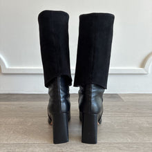 Load image into Gallery viewer, Lucinda Fold Over Knee High Leather Boots