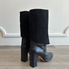 Load image into Gallery viewer, Lucinda Fold Over Knee High Leather Boots