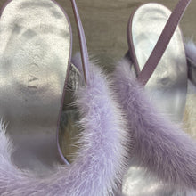 Load image into Gallery viewer, Vintage Fur Kitten Heels Sandals