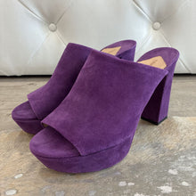 Load image into Gallery viewer, Suede Peep Toe Mule