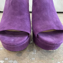 Load image into Gallery viewer, Suede Peep Toe Mule