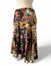 Load image into Gallery viewer, 2005 Floral Leopard Baroque Midi Skirt