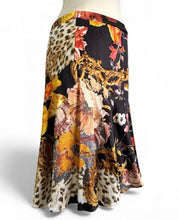 Load image into Gallery viewer, 2005 Floral Leopard Baroque Midi Skirt