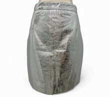 Load image into Gallery viewer, NWT Lightweight Metallic Leather Mini Skirt