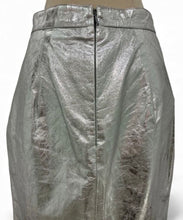 Load image into Gallery viewer, NWT Lightweight Metallic Leather Mini Skirt