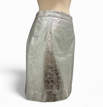 Load image into Gallery viewer, NWT Lightweight Metallic Leather Mini Skirt