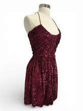 Load image into Gallery viewer, NWT Sequined Mini Halter Dress