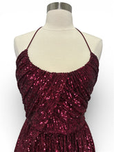 Load image into Gallery viewer, NWT Sequined Mini Halter Dress