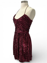 Load image into Gallery viewer, NWT Sequined Mini Halter Dress
