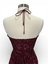 Load image into Gallery viewer, NWT Sequined Mini Halter Dress