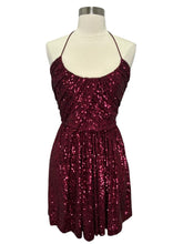 Load image into Gallery viewer, NWT Sequined Mini Halter Dress