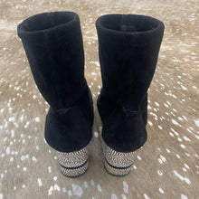 Load image into Gallery viewer, Suede and Crystal Booties
