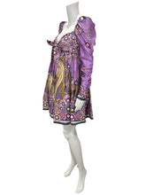 Load image into Gallery viewer, NWT Cosmic Twist Printed Silk Mini Dress