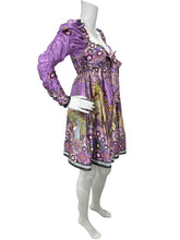 Load image into Gallery viewer, NWT Cosmic Twist Printed Silk Mini Dress