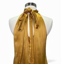 Load image into Gallery viewer, Lori High Neck Silk Stretch Halter Top