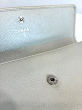 Load image into Gallery viewer, Metallic Caviar Sevruga Long Flap Wallet