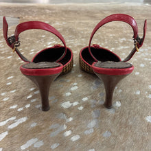 Load image into Gallery viewer, Damier Sauvage Pony Hair Slingback Heels