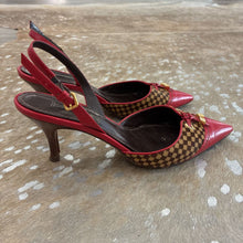 Load image into Gallery viewer, Damier Sauvage Pony Hair Slingback Heels