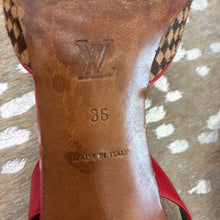 Load image into Gallery viewer, Damier Sauvage Pony Hair Slingback Heels