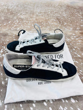 Load image into Gallery viewer, Private Edit Superstar Swavorski Suede Sneakers
