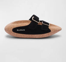 Load image into Gallery viewer, NIB B it Suede Dual Buckle Slides