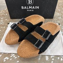 Load image into Gallery viewer, NIB B it Suede Dual Buckle Slides