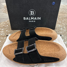 Load image into Gallery viewer, NIB B it Suede Dual Buckle Slides