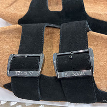 Load image into Gallery viewer, NIB B it Suede Dual Buckle Slides
