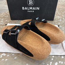 Load image into Gallery viewer, NIB B it Suede Dual Buckle Slides