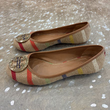 Load image into Gallery viewer, Leather Striped Miller Flats