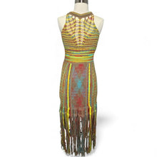 Load image into Gallery viewer, Woven Fringed Midi Dress