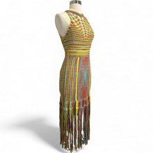 Load image into Gallery viewer, Woven Fringed Midi Dress