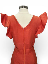 Load image into Gallery viewer, Belted Ruffle Sleeve Dress