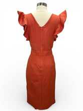 Load image into Gallery viewer, Belted Ruffle Sleeve Dress