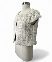 Load image into Gallery viewer, Tweed Short-Sleeve Jacket Textured Boucle Couture Style
