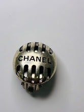 Load image into Gallery viewer, Vintage 1999 Striped Cage Ball Round Logo Clip On Earrings